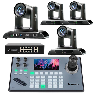 Sistema de videoconferência ao vivo 4Pcs VHD620A NDI PTZ Conferência Câmera USB/<span class=keywords><strong>HDMI</strong></span>/SDI/LAN/POE + Controlador KB200PRO - Product Image 1