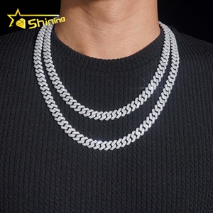 Livraison Rapide en Stock Local Chaîne Maille Cubaine Moissanite Certifiée GRA 925 Argent 10mm Iced Out Style Hip Hop - Product Image 3