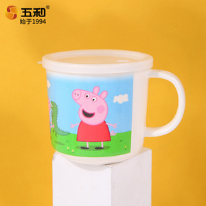 Wuhe Childrens Water Cup With Lid Cartoon Melamine Cup For Kids Drink Cup 350Ml - Product Image 3