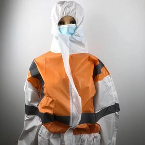 Overol Protector con Cinta Reflectante, Overol Desechable Microporoso Naranja para Pintores, Prenda para Hombre - Product Image 2