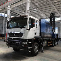 Plateforme de forage hydraulique multifonctionnelle pour puits d'eau, diamètre de forage max. 600 m, profondeur mobile, diesel, irrigation industrielle