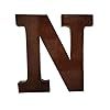 Lettres en bois en forme de N - Lettres majuscules anglaises découpées pour travaux d'art et d'artisanat - Product Image 2