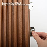 Panneaux muraux rainurés en bois composite WPC pour décoration intérieure et extérieure avec textures de surface rainurées, revêtement mural décoratif