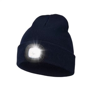 Unisex LED Bere Şapka USB Şarj Edilebilir Çıkarılabilir 4 LED 3 Modlu Eller Serbest Kafa Lambası Kışlık Örgü Gece Koşusu Jogging Kafa Lambası - Product Image 2