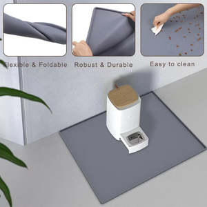 Tappetino per cani Anti Overflow con bordi per cibo e acqua tappetino per alimenti e acqua tappetino per l'alimentazione del cane antiscivolo - Product Image 4
