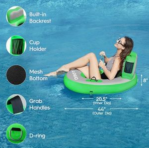 공장 가격 풍선 플로팅 수영장 물 의자 편안한 슬링 시트와 풍선 수영장 안락 의자 - Product Image 6