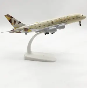 Vliegtuig Model Etihad Airways A380 Diecast Vliegtuigen 20Cm Metalen Model Vliegtuig Voor Decoratie Of Cadeau