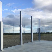 Offre Spéciale : Garde-corps de balcon moderne en verre trempé, facile à monter soi-même, avec système de levage, balustrade de sécurité