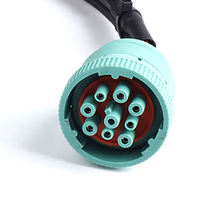 Adecuado para conector OBD de diagnóstico Cummins, enchufe de cable de detección OBD 2, conector de cable de conexión de 9 pines, conector