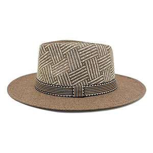 <span class=keywords><strong>Chapeau</strong></span> <span class=keywords><strong>de</strong></span> soleil respirant <span class=keywords><strong>d</strong></span>'été tendance, <span class=keywords><strong>chapeau</strong></span> Fedora en <span class=keywords><strong>paille</strong></span> <span class=keywords><strong>de</strong></span> papier bicolore pour femmes et hommes - Product Image 4