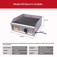 Plaque de cuisson électrique professionnelle, gril polyvalent pour stand de rue, idéal pour le riz frit, les nouilles froides et les crêpes aux œufs