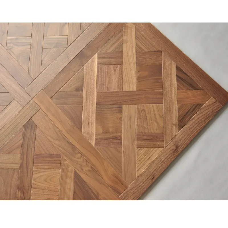 ウォールナット木製フローリングウォールナット多用途タイル高級天然ヴィラ多用途寄木細工の床