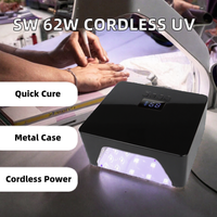 Lampe à ongles UV LED sans fil rechargeable 365nm, séchage rapide, sécheuse métallique pour gel à ongles de salon