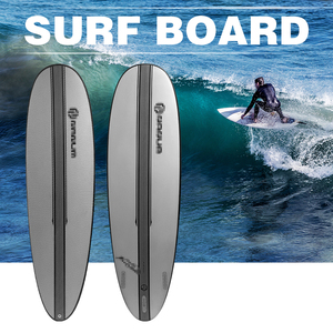 Planche de surf en résine époxy de fibre de verre avec aileron, planche de surf longue pour le surf, planche de surf rigide, longboard - Product Image 3