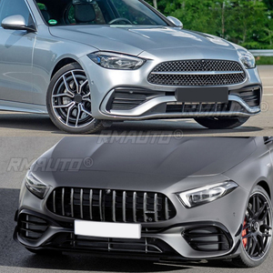 Parrilla Delantera para Auto, Rejillas de Carreras, Kit de Carrocería para Mercedes Benz Clase A W177 A180 A200 A220 AMG 2018+, Accesorios para Auto - Product Image 3