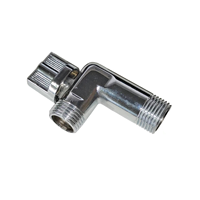 Fournisseur de vanne professionnel Chorome plaqué en alliage de zinc ou en laiton 90 degrés 1/2 "vanne d'arrêt d'angle de pouce