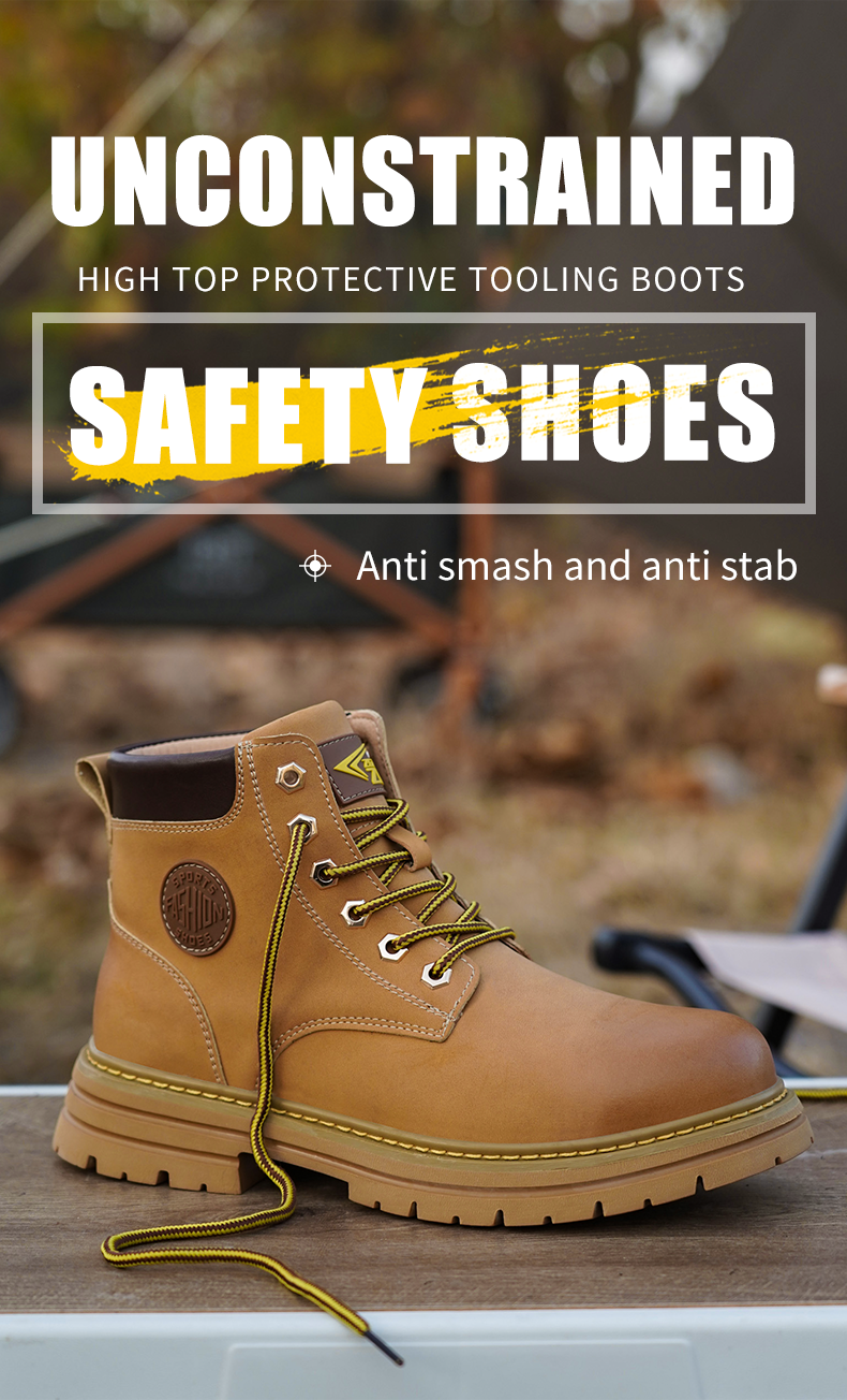 sapatos de trabalho Best price wheat middle cut men work boots