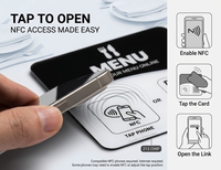 Carte de commentaires NFC personnalisée en acrylique, porte-étiquette de table, carte d'avis positif, panneau de commande par scan, porte-étiquette de table carré personnalisé [Puce 213]
