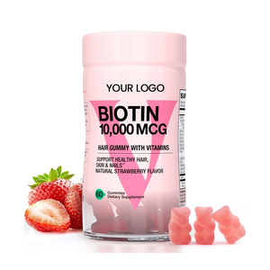 Fabbrica del marchio privato all'ingrosso naturale fragola sapore integratore di salute unghie per capelli supporto della pelle biotina Gummies - Product Image 1