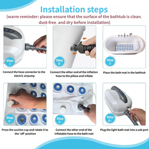 Nouveau <span class=keywords><strong>Tapis</strong></span> de Bain à Bulles Électrique 2026 avec Lumière Ambiante LED, 6 Niveaux d'Intensité, Massage à Air Chaud, <span class=keywords><strong>Tapis</strong></span> de <span class=keywords><strong>Spa</strong></span> <span class=keywords><strong>pour</strong></span> Maison et Hôtel - Product Image 6
