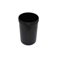 1L 32ozPP schwarzes Plastik glas mit weitem Mund und Spiral kappe, PP-Glas in Lebensmittel qualität