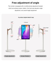 Écran interactif intelligent portable Android sans fil avec caméra et microphone, écran tactile intérieur, batterie 5-7H, 21,5, 24, 32 pouces