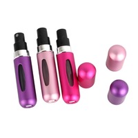 Mini Portable 5ml 8ml 10ml En Aluminium Parfum Atomiseur Voyage Rechargeable Vide Coloré Style Bouteille quantité minimale de commande 100pcs