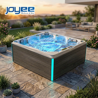 JOYEE Desain Modern Bak Mandi Air Panas Luar Ruangan untuk 5 Orang, Kolam Spa yang Dapat Disesuaikan dengan Sistem Balboa, Bersertifikasi CE untuk Vila dan Resor