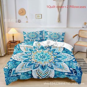 Ensemble de housse de <span class=keywords><strong>couette</strong></span> Xzl 90Gsm/110Gsm en polaire brossée douce, motif personnalisable, taille de lit 1,8M - Product Image 2