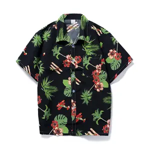 Rts Zomer Strand Shirt Custom Bedrukte Hawaiiaanse Shirts Voor Man