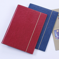 Carpeta multifuncional A4 de cuero para notebook commerce, Oficina concisa, creatividad y LOGO personalizado, suministros de oficina