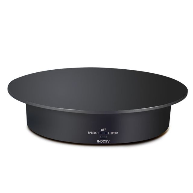 23.8cm Electric Rotating Photography Photo Studio Display Stand USB Battery Charging Turntable Model Display Stand Base for 8KG