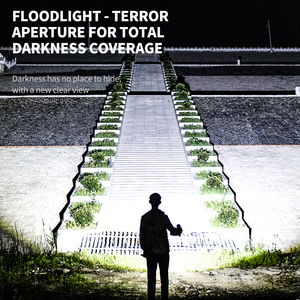 Lớn Cắm Trại Ánh Sáng Chiến Thuật Sạc Đèn Pin LED Zoomable Đèn Pin 2 Trong 1 Đèn <span class=keywords><strong>Flash</strong></span> Ánh Sáng Đèn Lồng Cao Lumens Cho Ngoài Trời - Product Image 4