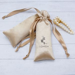 Fabric <b>Bags</b> Packaging Drawstring Gift Dust Customized Luxury Pouch <b>Bag</b> <b>Small</b> Satin Drawstring Pouch - Product Image 1