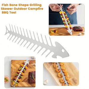 Promotion Fourchette à barbecue en acier inoxydable 430 pour désosser le poisson, outil de barbecue multifonctionnel, ouvre-bouteille pour fêtes en extérieur et en intérieur - Product Image 3