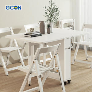 Mesa de comedor plegable de madera, mueble de comedor de cocina moderno, color blanco, <span class=keywords><strong>2022</strong></span> - Product Image 1