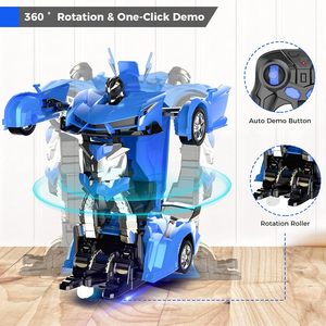 Low Price 2 in 1 Electric <b>RC</b> Car Radio <b>Control</b> Deformation Car Toys Automatic Robot Transforming Robot Toys for Boys Gift - Product Image 3