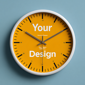 <span class=keywords><strong>Horloge</strong></span> murale personnalisée, design <span class=keywords><strong>gratuit</strong></span>, <span class=keywords><strong>cadran</strong></span> blanc, aiguilles dorées, cadre couleur bois clair, mouvement silencieux à quartz, alimentation par piles, décoration maison/bureau, cadeau - Product Image 3