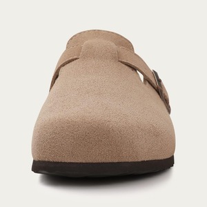 Zoccoli da <span class=keywords><strong>Donna</strong></span> in Vera Pelle Scamosciata Stile Classico Casual con Suola in <span class=keywords><strong>Sughero</strong></span> Leggeri Antiscivolo Tipo Birkenstock - Product Image 4
