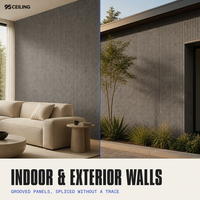 Panneaux muraux en pierre à texture grossière, revêtement mural acoustique strié répétitif pour les murs de cabanes et de chalets, Lithocraft