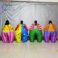 Costume gonflable amusant de clown corpulent pour adulte