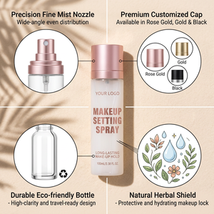 HKH OEM Private Label Natural Herbal Makeup Setting <b>Spray</b> Waterproof Natural Finish Face Mist Oil Control Makeup Fixer Custom - Product Image 3