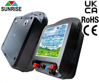 Zonnewekker 12V/230V accu- en netspanningsvoeding waterdicht milieuvriendelijke elektrische omheining energizer CE gecertificeerd dierenopvang 3D