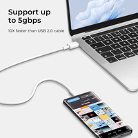 Câble USB tressé en PVC de 1 m, vente en gros, charge rapide 5A pour Samsung Android Type-C, compatible iPhone 15 16
