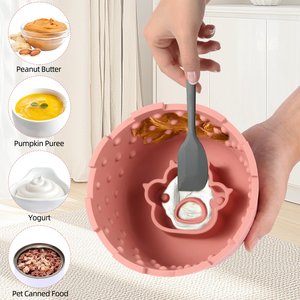 Bol de léchage en silicone pour animaux de compagnie, anti-étouffement, à ventouse, facile à nettoyer, anti-glouton, portable, pour chiens uniquement - Vente en gros - Product Image 6