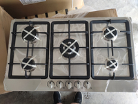 Commande de bouton avant de table de cuisson à gaz intégrée, 5 brûleurs