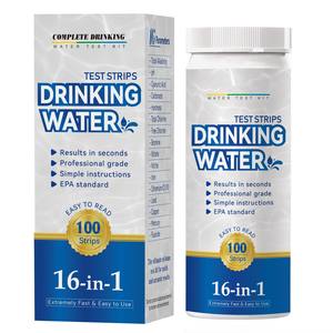 <span class=keywords><strong>Kit</strong></span> tout-en-un de bandelettes de <span class=keywords><strong>test</strong></span> d'eau pour la maison 16 tests uniques, y compris <span class=keywords><strong>pH</strong></span> Manuel 99.9% Précision Garantie 2 ans - Product Image 5