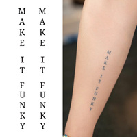 Scritta artistica inglese tatuaggio temporaneo Semi permanente tatuaggio impermeabile per 2 settimane realistico tatuaggio a base di erbe per il corpo