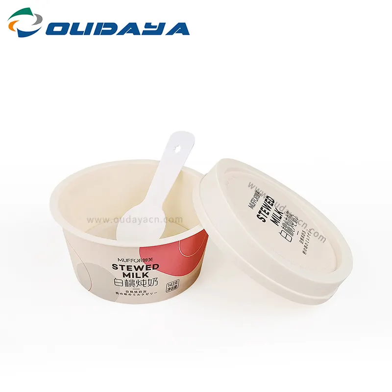 Customised logo IML In Mold Label plastic packaging cup for dessert cup