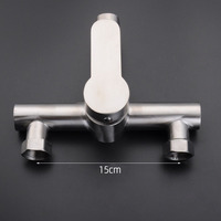 Robinet de douche mural en acier inoxydable 304, 2 fonctions, eau chaude et froide, pour salle de bain, en stock usine